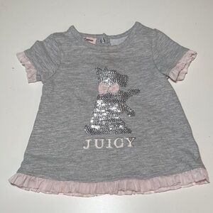 Juicy Couture Baby Girl Dress Top Sequin Graphic 12m